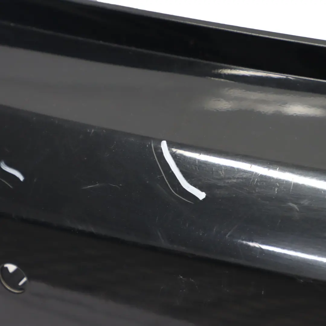 Bumper Rear Trim Panel Cover AMG Kosmos Cosmic Black Metallic 191 to Mercedes W176 with Part number A1768800001 Mercedes W176 Bumper Rear Trim Panel Cover AMG Kosmos Cosmic Black Metallic 191 - SKU A1768800001-KB2 - Part number A1768800001