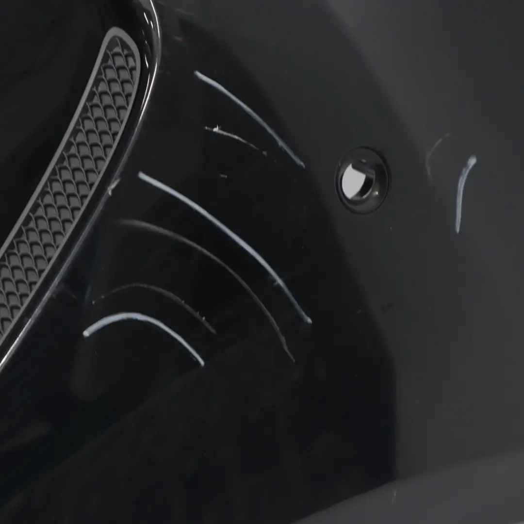 Bumper Rear Trim Panel Cover AMG Kosmos Cosmic Black Metallic 191 to Mercedes W176 with Part number A1768800001 Mercedes W176 Bumper Rear Trim Panel Cover AMG Kosmos Cosmic Black Metallic 191 - SKU A1768800001-KB2 - Part number A1768800001