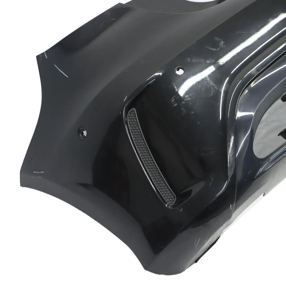 Bumper Rear Trim Panel Cover AMG Kosmos Cosmic Black Metallic 191 to Mercedes W176 with Part number A1768800001 Mercedes W176 Bumper Rear Trim Panel Cover AMG Kosmos Cosmic Black Metallic 191 - SKU A1768800001-KB2 - Part number A1768800001