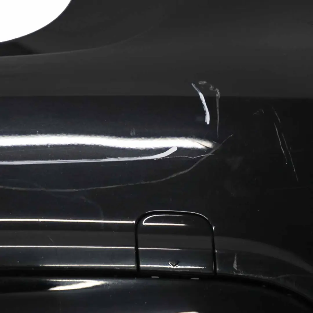 Bumper Rear Trim Panel Cover AMG Kosmos Cosmic Black Metallic 191 to Mercedes W176 with Part number A1768800001 Mercedes W176 Bumper Rear Trim Panel Cover AMG Kosmos Cosmic Black Metallic 191 - SKU A1768800001-KB - Part number A1768800001