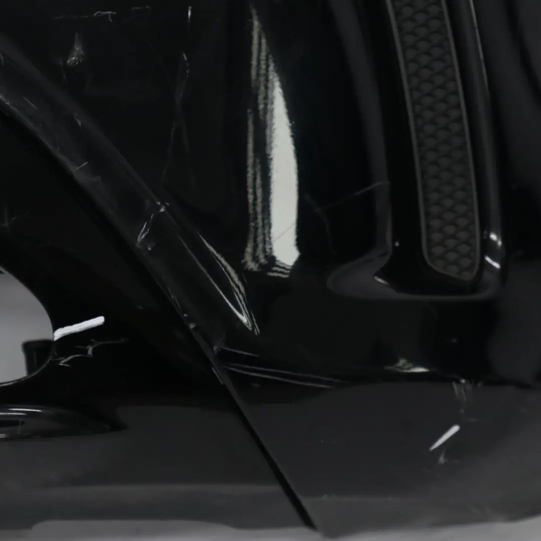 Bumper Rear Trim Panel Cover AMG Kosmos Cosmic Black Metallic 191 to Mercedes W176 with Part number A1768800001 Mercedes W176 Bumper Rear Trim Panel Cover AMG Kosmos Cosmic Black Metallic 191 - SKU A1768800001-KB - Part number A1768800001