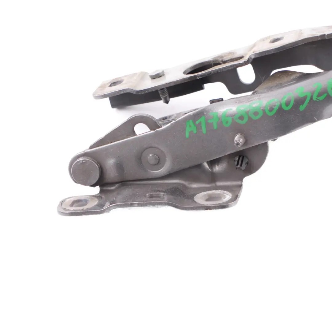 Hood Bonnet Hinge Front Left N/S Mountain Grey 787 to Mercedes W176 with Part number A1768800328 Mercedes W176 Hood Bonnet Hinge Front Left N/S Mountain Grey 787 - SKU A1768800328-MG - Part number A1768800328