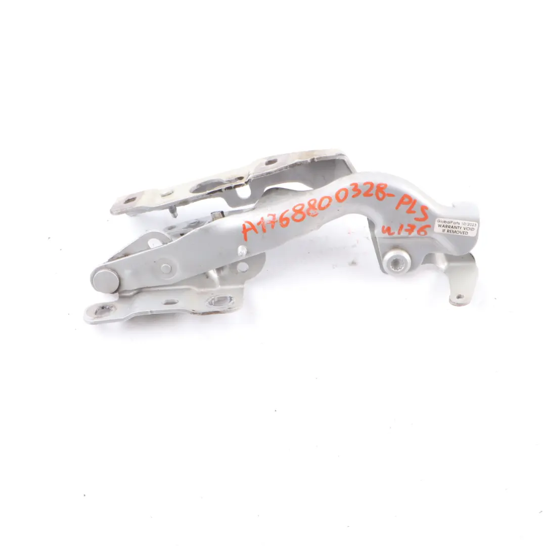 Mercedes W176 Hood Bonnet Hinge Front Left N/S Polar Silver - 761 - SKU A1768800328-PLS - Part number A1768800328