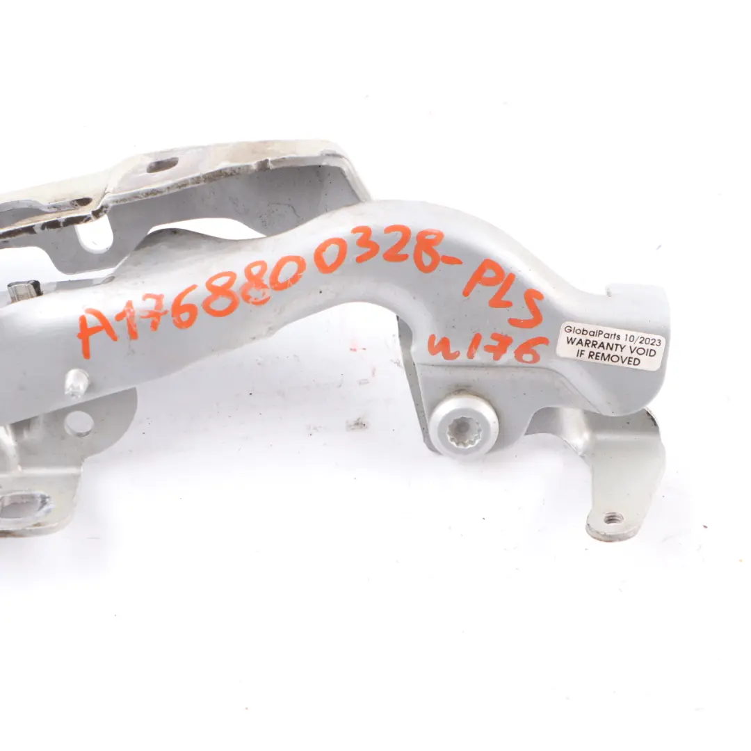 Mercedes W176 Hood Bonnet Hinge Front Left N/S Polar Silver - 761 - SKU A1768800328-PLS - Part number A1768800328