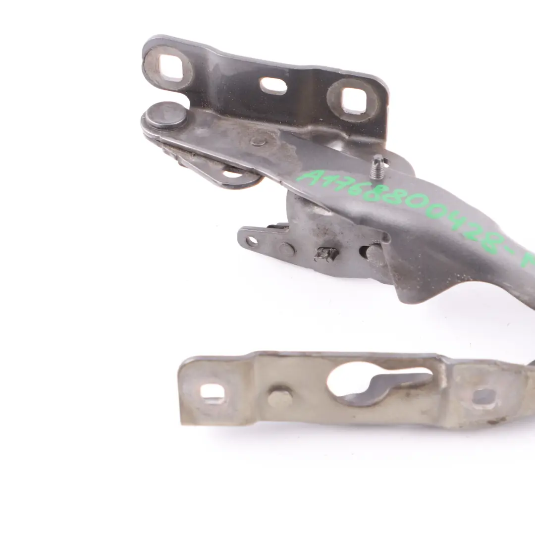 Hood Bonnet Hinge Front Right O/S Mountain Grey - 787 to Mercedes W176 with Part number A1768800428 Mercedes W176 Hood Bonnet Hinge Front Right O/S Mountain Grey - 787 - SKU A1768800428-MG - Part number A1768800428
