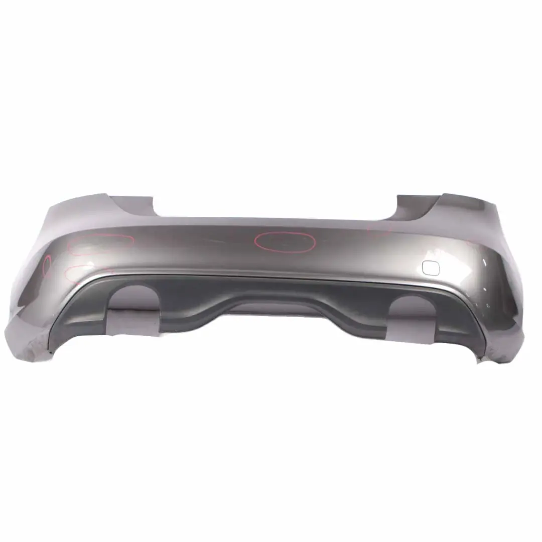 Bumper Rear Trim Panel Covering Mountain Grey Metallic - 787 to Mercedes W176 with Part number A1768850425 Mercedes W176 Bumper Rear Trim Panel Covering Mountain Grey Metallic - 787 - SKU A1768850425-MG - Part number A1768850425