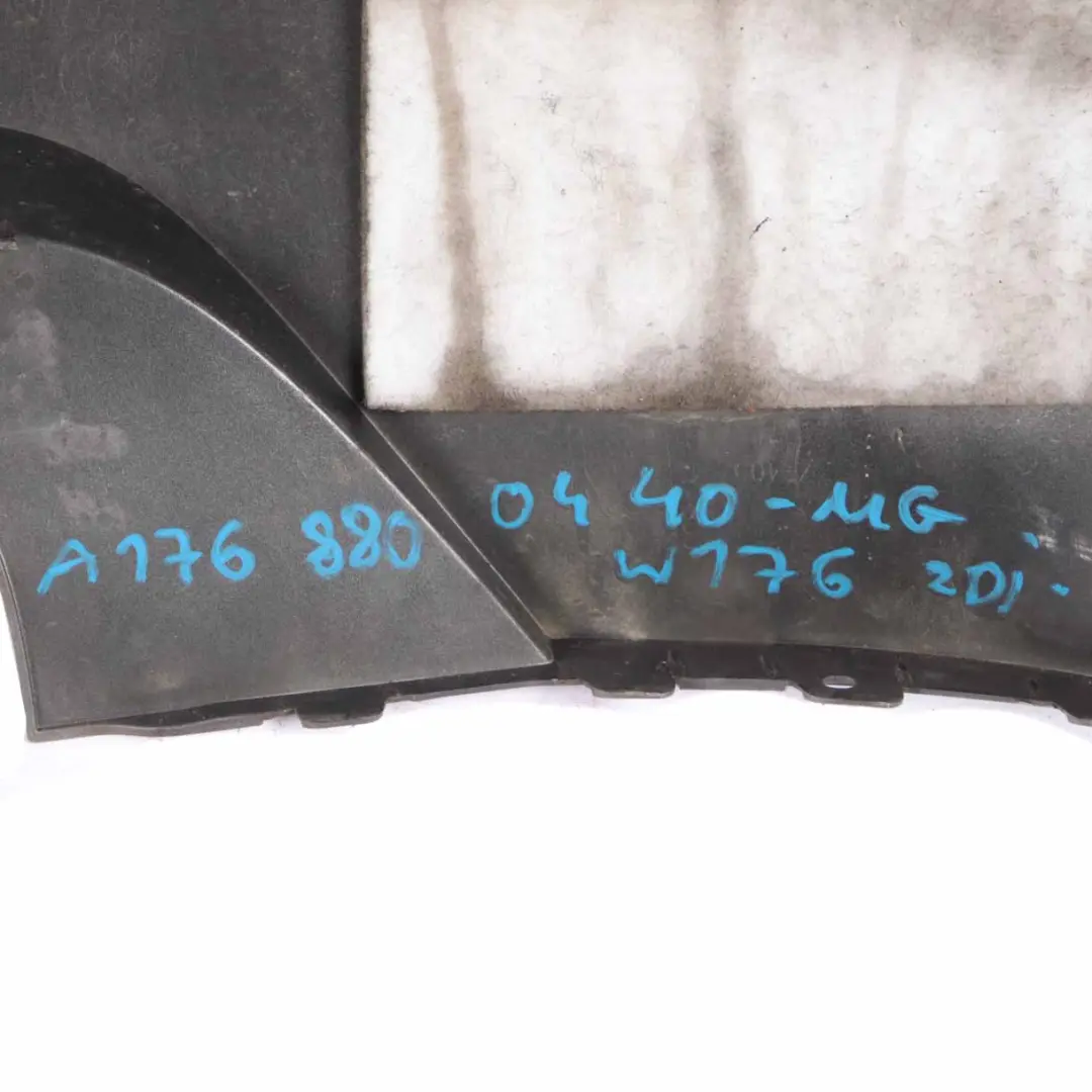 Bumper Rear Trim Panel Covering Mountain Grey Metallic - 787 to Mercedes W176 with Part number A1768850425 Mercedes W176 Bumper Rear Trim Panel Covering Mountain Grey Metallic - 787 - SKU A1768850425-MG - Part number A1768850425