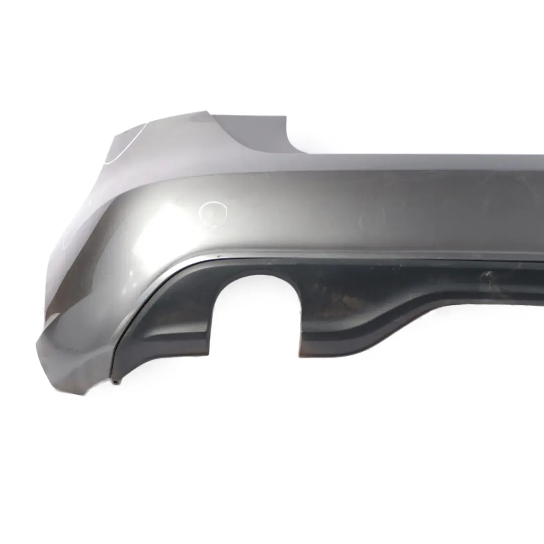 Bumper Rear Trim Panel Cover Mountain Grey Metallic - 787 to Mercedes W176 with Part number A1768800440 Mercedes W176 Bumper Rear Trim Panel Cover Mountain Grey Metallic - 787 - SKU A1768800440-MG - Part number A1768800440