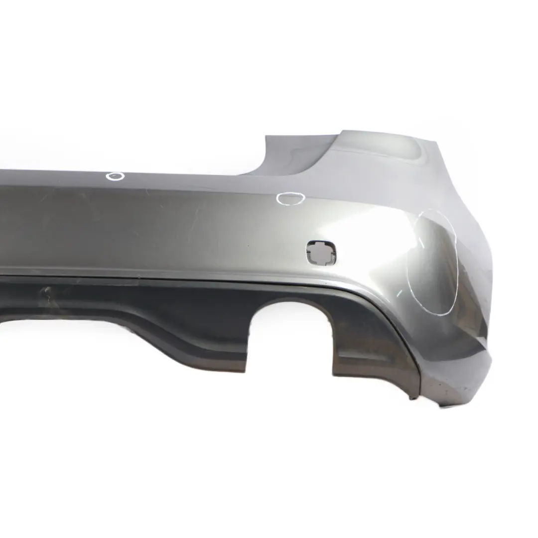 Bumper Rear Trim Panel Cover Mountain Grey Metallic - 787 to Mercedes W176 with Part number A1768800440 Mercedes W176 Bumper Rear Trim Panel Cover Mountain Grey Metallic - 787 - SKU A1768800440-MG - Part number A1768800440