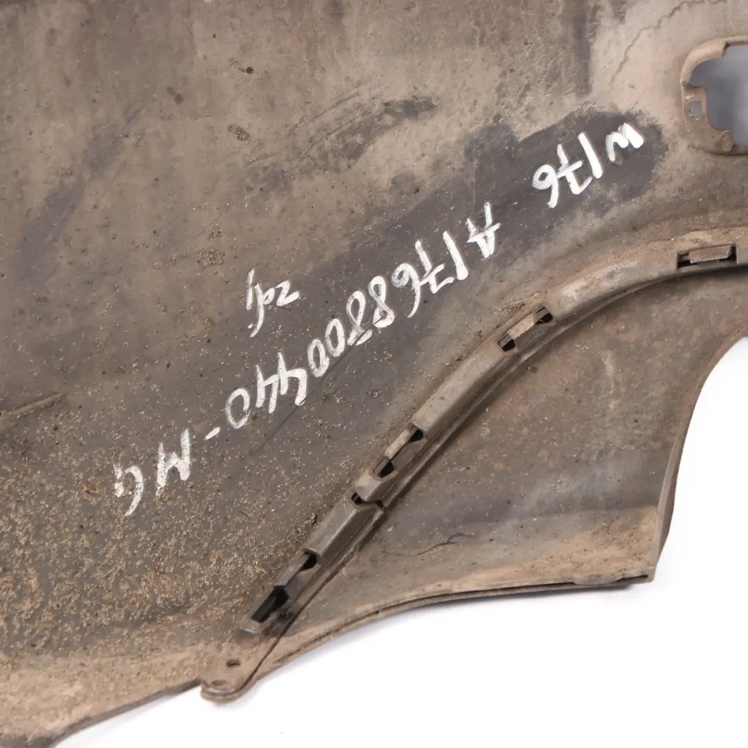 Bumper Rear Trim Panel Cover Mountain Grey Metallic - 787 to Mercedes W176 with Part number A1768800440 Mercedes W176 Bumper Rear Trim Panel Cover Mountain Grey Metallic - 787 - SKU A1768800440-MG - Part number A1768800440