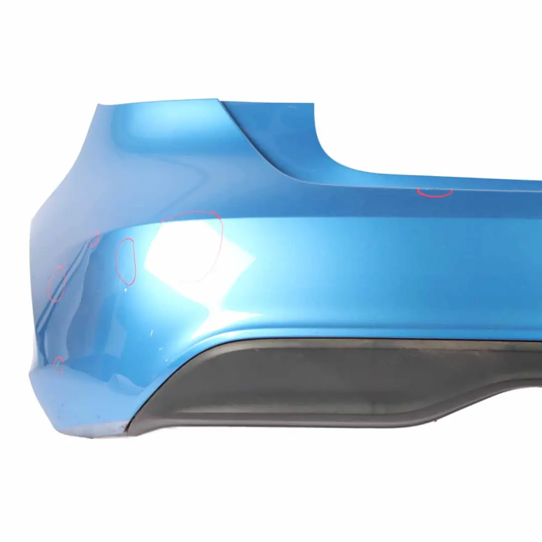 Bumper Rear Trim Panel Covering South Seas Blue - 162 to Mercedes W176 with Part number A1768800440 Mercedes W176 Bumper Rear Trim Panel Covering South Seas Blue - 162 - SKU A1768800440-SSB - Part number A1768800440