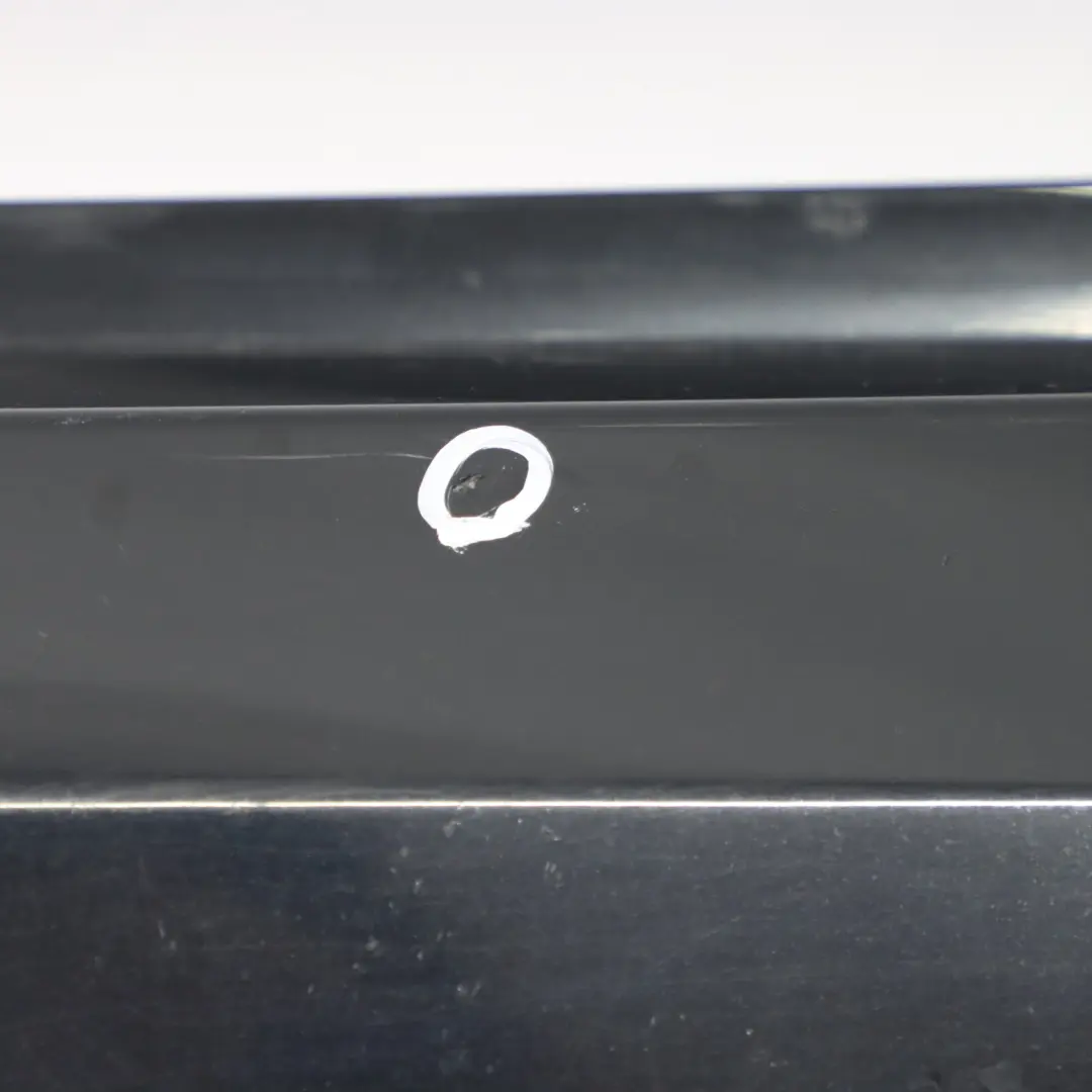 Bumper Rear Trim Panel Cover Kosmos Black Metallic - 191 to Mercedes W176 with Part number A1768800540 Mercedes W176 Bumper Rear Trim Panel Cover Kosmos Black Metallic - 191 - SKU A1768800540-KB - Part number A1768800540