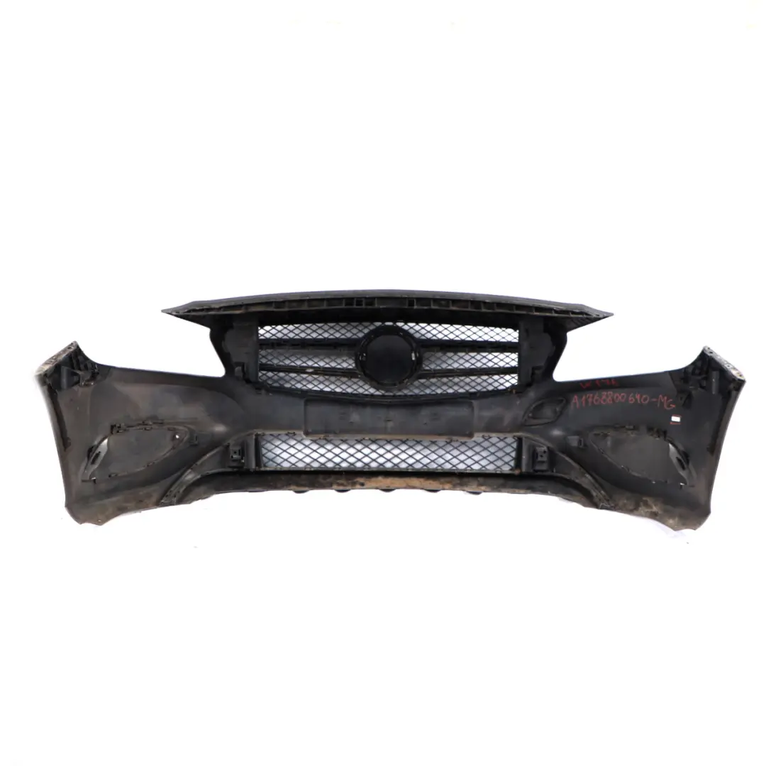 Front Bumper Trim Panel Mountain Grey Metallic - 787 to Mercedes W176 with Part number A1768800640 Mercedes W176 Front Bumper Trim Panel Mountain Grey Metallic - 787 - SKU A1768800640-MG - Part number A1768800640