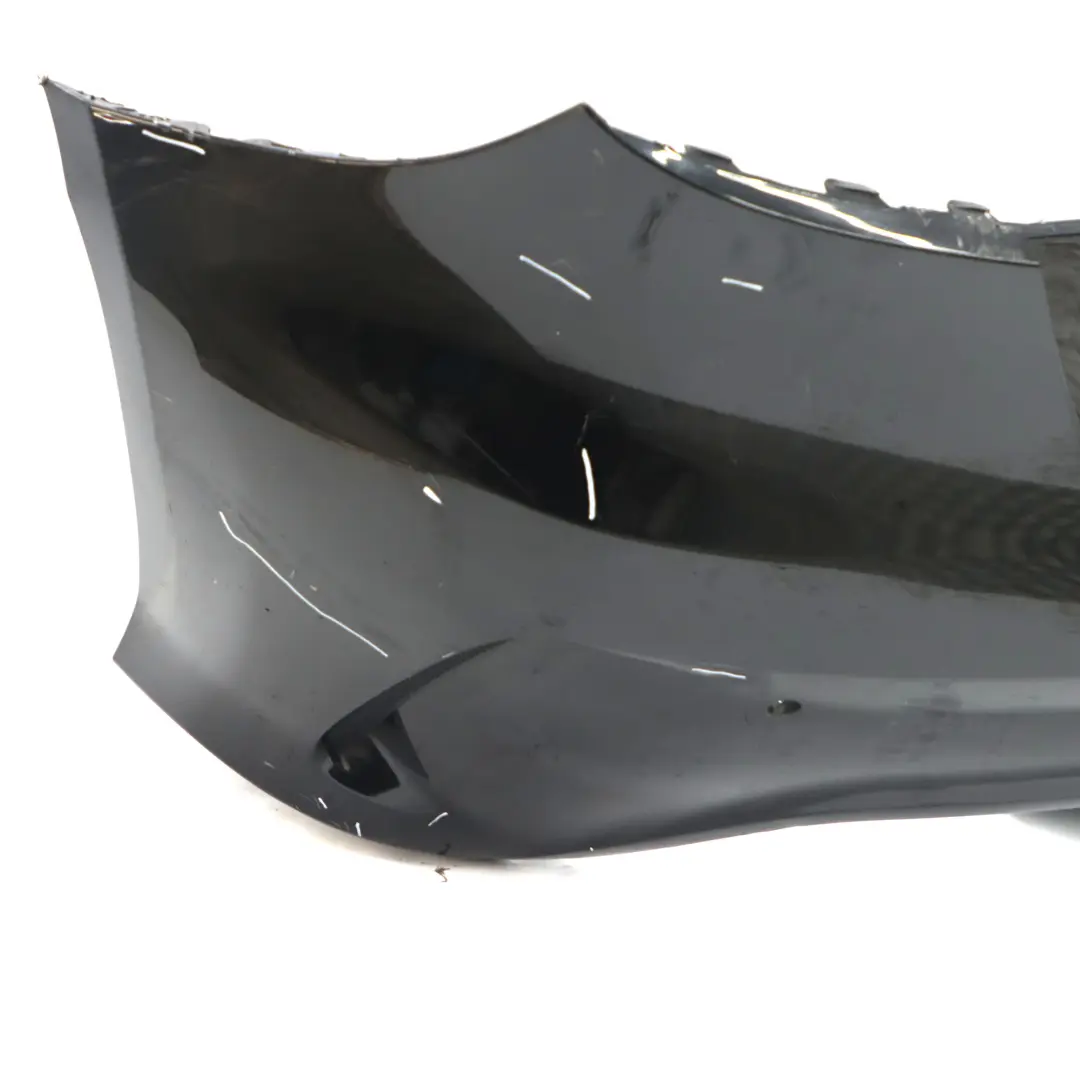 Bumper Rear Trim Panel AMG Kosmos Cosmic Black Metallic - 191 to Mercedes W176 with Part number A1768805840 Mercedes W176 Bumper Rear Trim Panel AMG Kosmos Cosmic Black Metallic - 191 - SKU A1768805840-KB1 - Part number A1768805840
