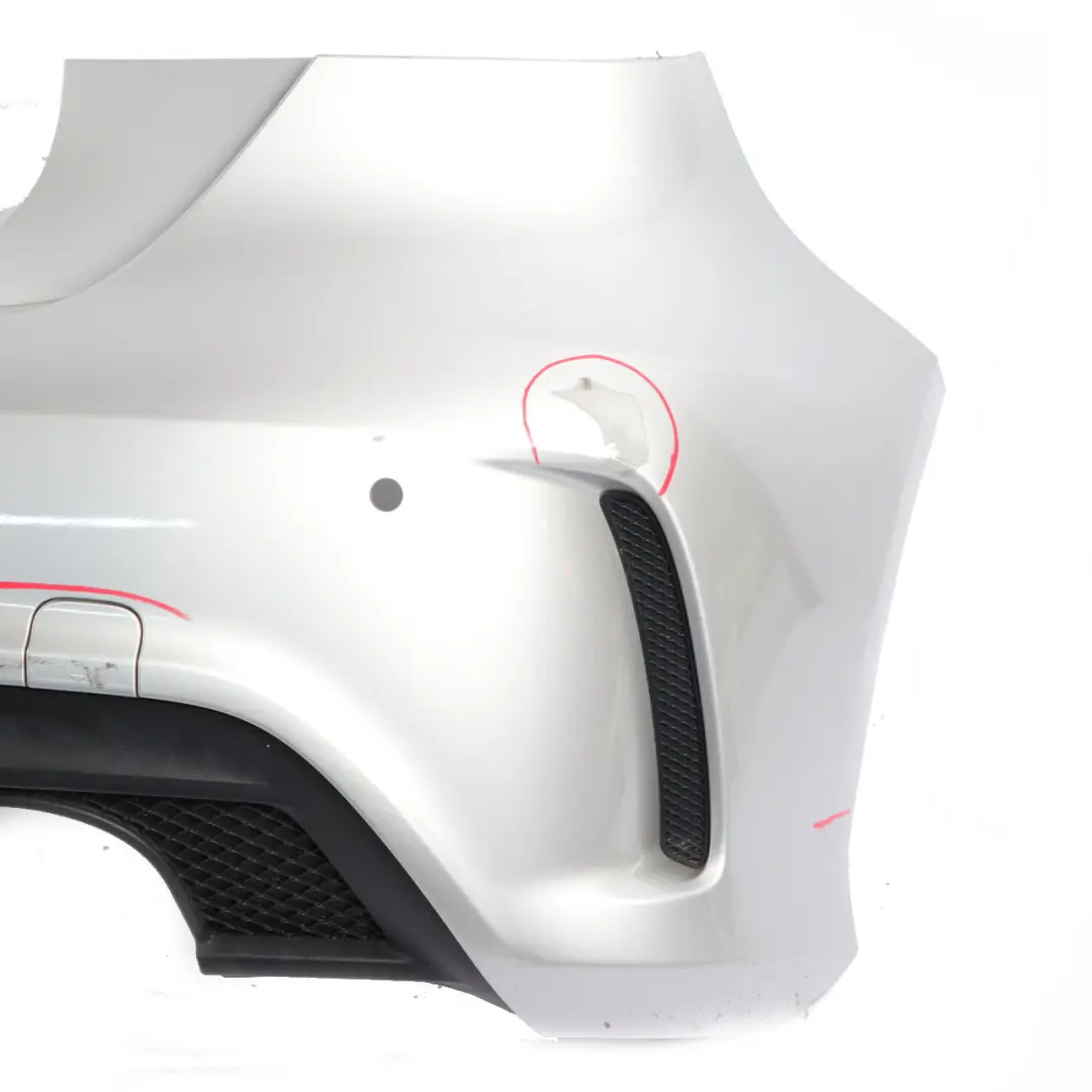 Mercedes W176 Bumper Rear Trim Panel AMG Polar Silver Metallic - 761 - SKU A1768805840-PLS - Part number A1768805840