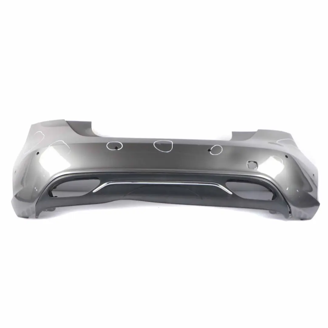 Bumper Rear Trim Panel Cover Mountain Grey Metallic - 787 to Mercedes W176 with Part number A1768850425 Mercedes W176 Bumper Rear Trim Panel Cover Mountain Grey Metallic - 787 - SKU A1768807040-MG1 - Part number A1768850425