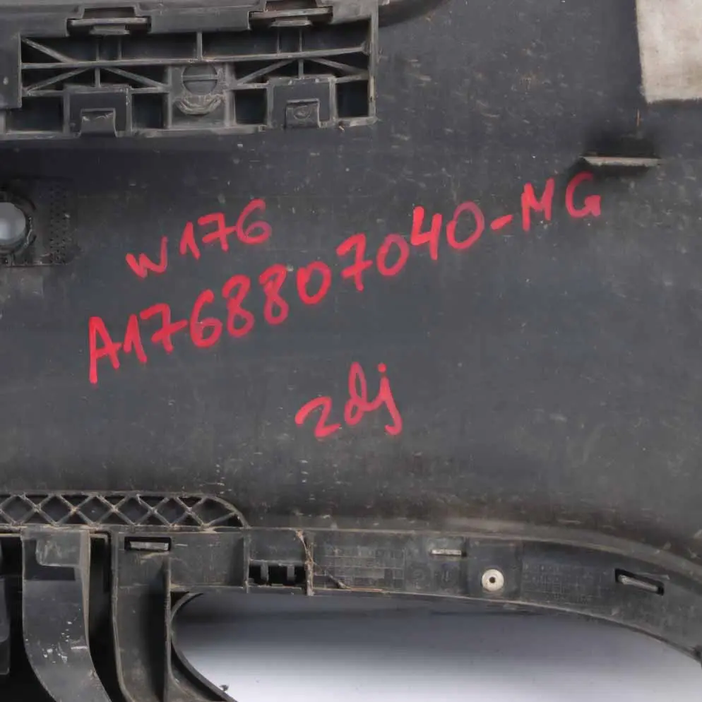 Bumper Rear Trim Panel Cover Mountain Grey Metallic - 787 to Mercedes W176 with Part number A1768850425 Mercedes W176 Bumper Rear Trim Panel Cover Mountain Grey Metallic - 787 - SKU A1768807040-MG1 - Part number A1768850425