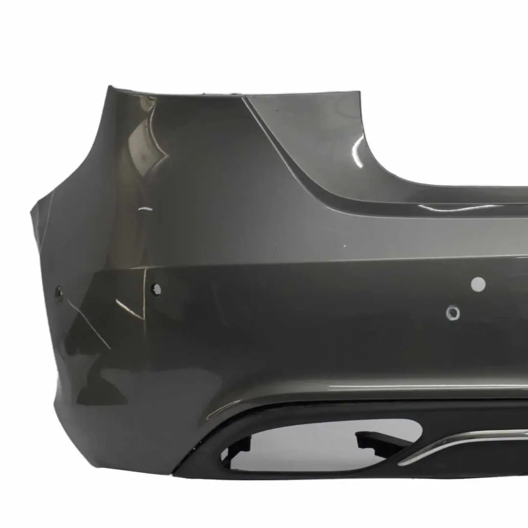 Bumper Rear Trim Panel Cover Mountain Grey Metallic - 787 to Mercedes W176 with Part number A1768850425 Mercedes W176 Bumper Rear Trim Panel Cover Mountain Grey Metallic - 787 - SKU A1768807040-MG - Part number A1768850425