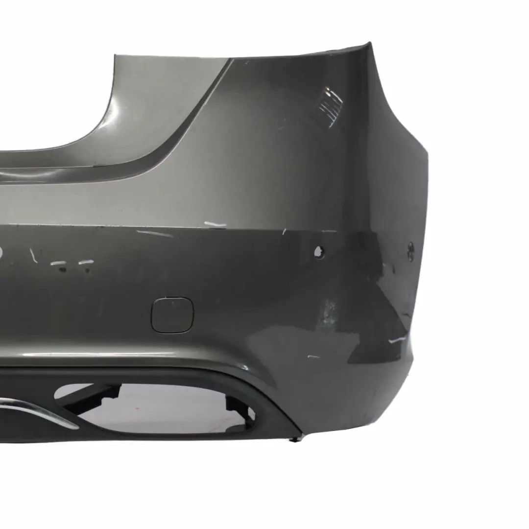 Bumper Rear Trim Panel Cover Mountain Grey Metallic - 787 to Mercedes W176 with Part number A1768850425 Mercedes W176 Bumper Rear Trim Panel Cover Mountain Grey Metallic - 787 - SKU A1768807040-MG - Part number A1768850425