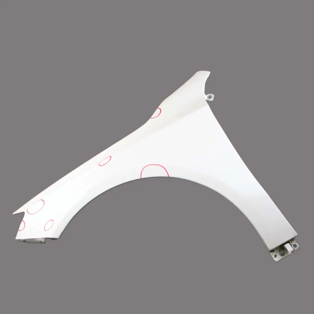 Wing Fender Panel Front Left N/S Side Trim Cover Calcite White to Mercedes W176 with Part number A1768810101 Mercedes W176 Wing Fender Panel Front Left N/S Side Trim Cover Calcite White - SKU A1768810101-CW - Part number A1768810101