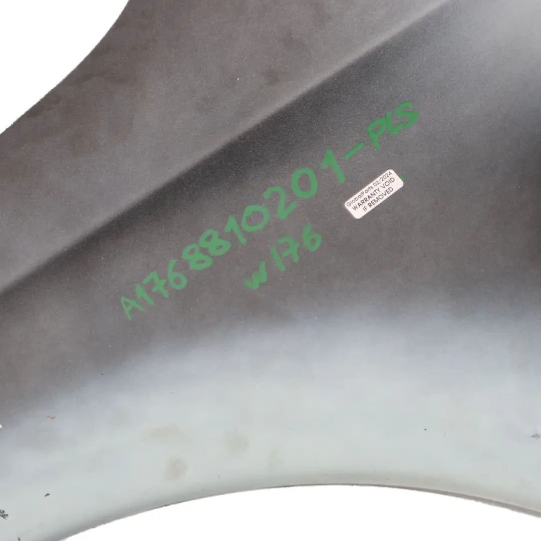 Mercedes W176 Wing Fender Panel Front Right O/S Side Trim Cover Polar Silver 761 - SKU A1768810201-PLS - Part number A1768810201