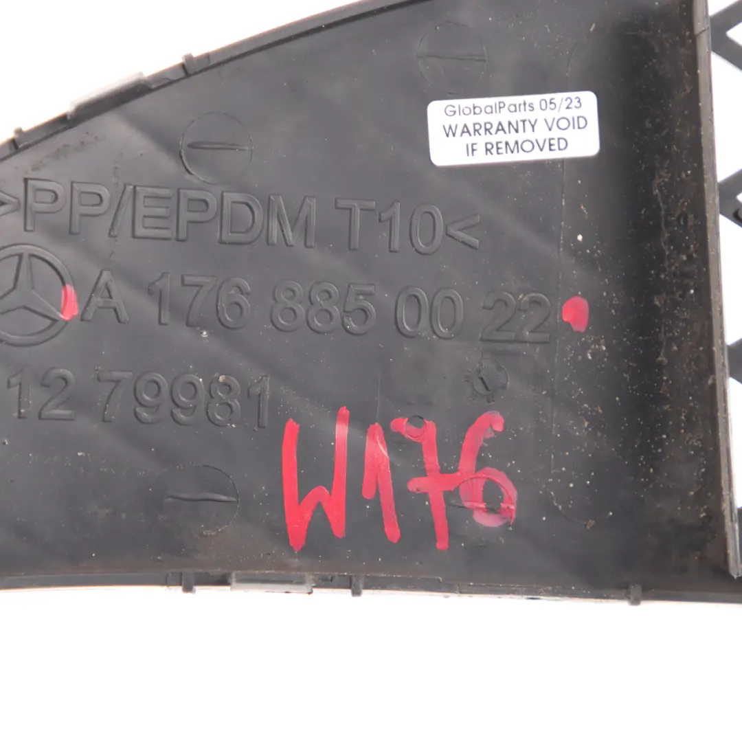 Front Bumper Central Grid Lower Grille Trim Panel to Mercedes W176 with Part number A1768850022 Mercedes W176 Front Bumper Central Grid Lower Grille Trim Panel - SKU A1768850022 - Part number A1768850022