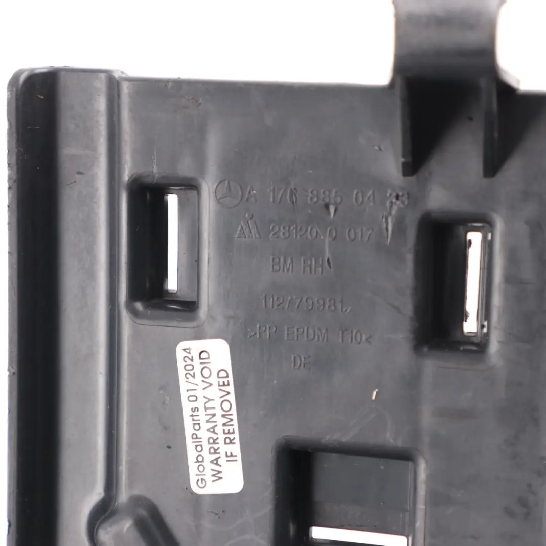 Front Bumper Core Centre Bracket Guide Cover Frame to Mercedes W176 with Part number A1768850023 Mercedes W176 Front Bumper Core Centre Bracket Guide Cover Frame - SKU A1768850023 - Part number A1768850023