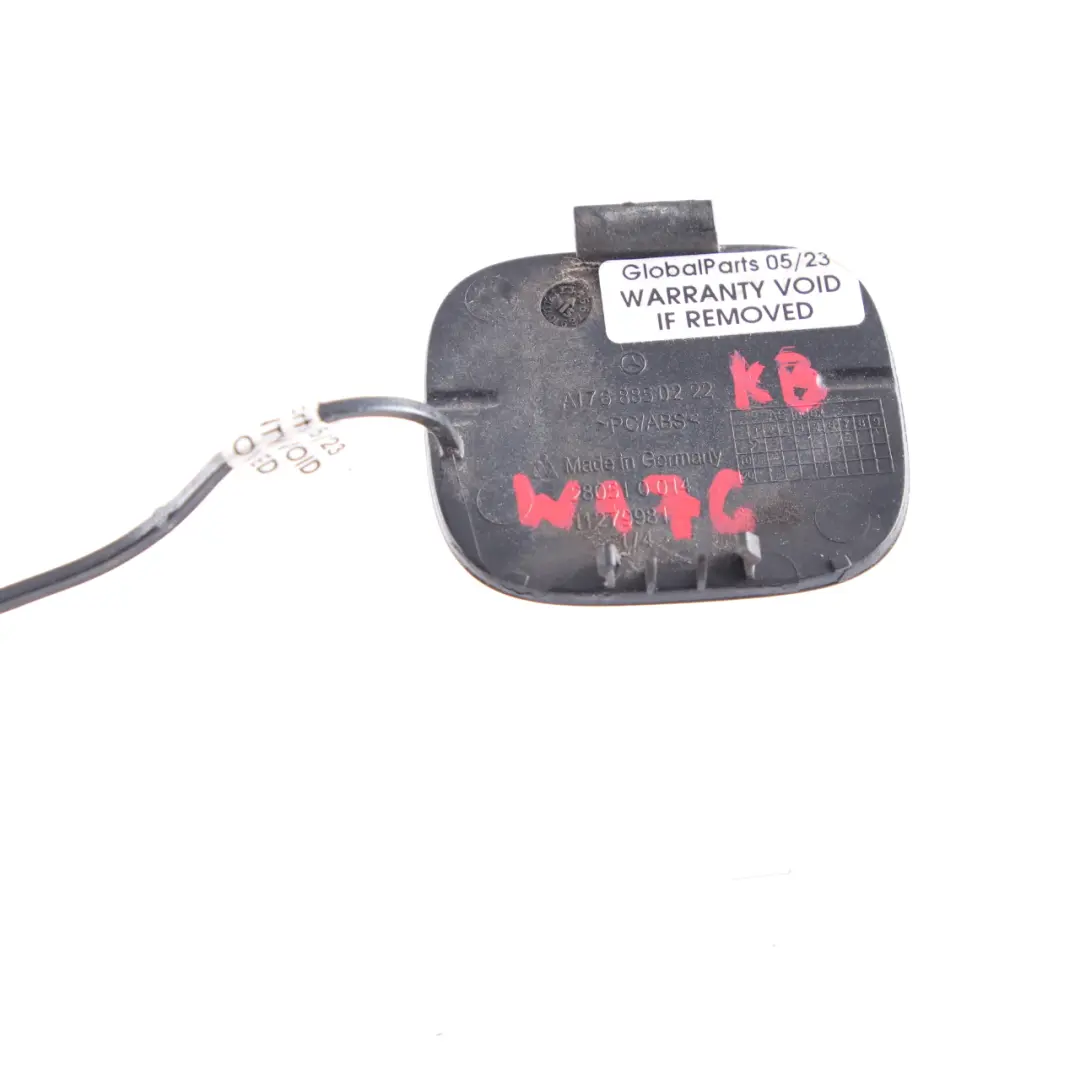 Mercedes W176 Rear Bumper Flap Towing Eye Cover Kosmos Black - 191 - SKU A1768850222-KB - Part number A1768850222
