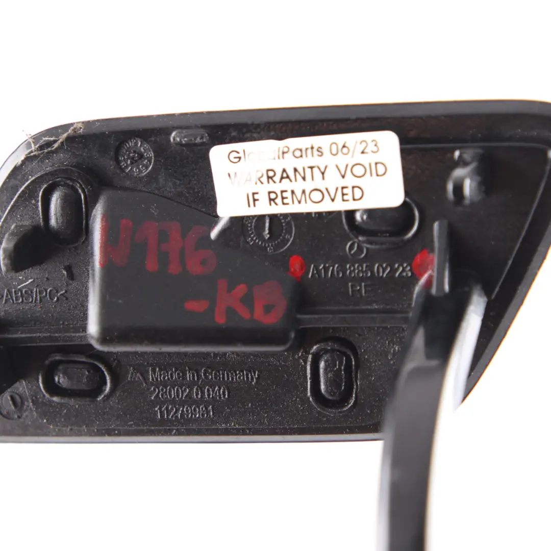 Headlight Washer Cover Cap Right O/S Kosmos Black 191 to Mercedes W176 with Part number A1768850223 Mercedes W176 Headlight Washer Cover Cap Right O/S Kosmos Black 191 - SKU A1768850223-KB - Part number A1768850223