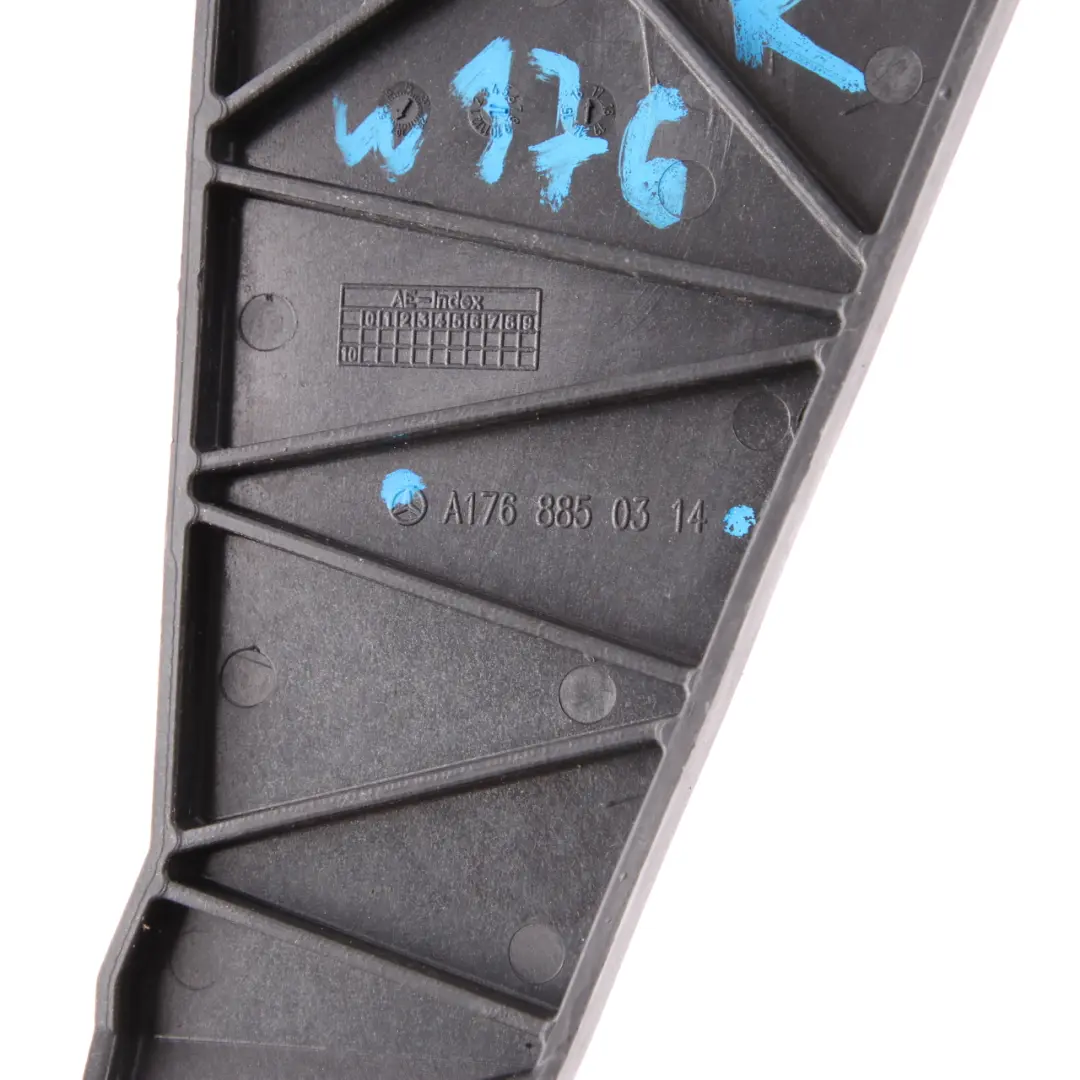 Bumper Bracket Right O/S Holder Mount Trim Strip to Mercedes W176 Rear with Part number A1768850314 Mercedes W176 Rear Bumper Bracket Right O/S Holder Mount Trim Strip - SKU A1768850314 - Part number A1768850314