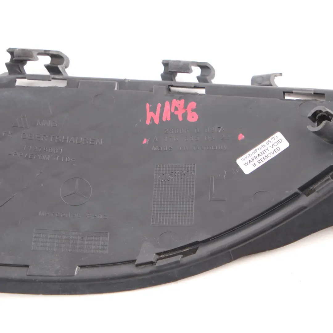 Mercedes W176 Front Bumper Fog Light Lamp Cover Trim Left N/S Grill - SKU A1768850322 - Part number A1768850322