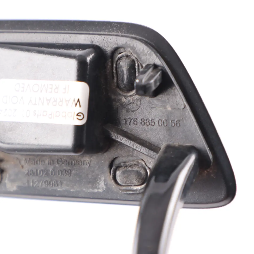 Front Bumper Left N/S Headlight Washer Cover Cosmic Black - 191 to Mercedes W176 with Part number A1768851122 Mercedes W176 Front Bumper Left N/S Headlight Washer Cover Cosmic Black - 191 - SKU A1768851122-KB - Part number A1768851122