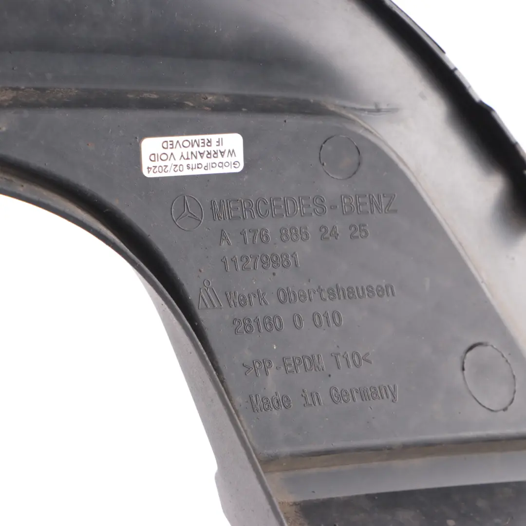 Bumper Lower Diffuser Trim Panel Cover to Mercedes W176 AMG Rear with Part number A1768852425 Mercedes W176 AMG Rear Bumper Lower Diffuser Trim Panel Cover - SKU A1768852425 - Part number A1768852425