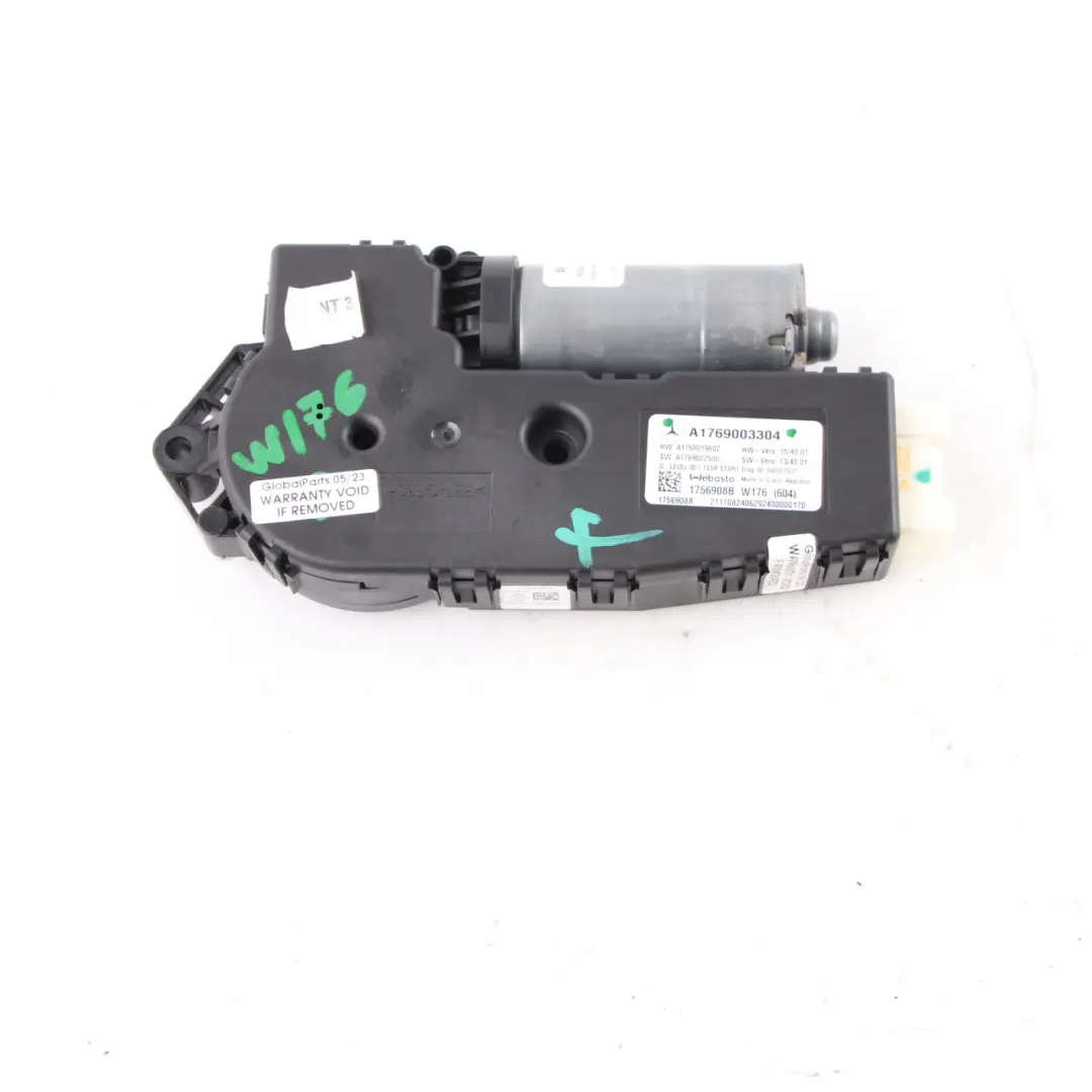 Moteur toit ouvrant Mercedes W176 Unité d'actionnement vitre de toit coulissante pour à propos du numéro de pièce A1769003304 Moteur toit ouvrant Mercedes W176 Unité d'actionnement vitre de toit coulissante - SKU A1769003304 - Numéro de pièce A1769003304