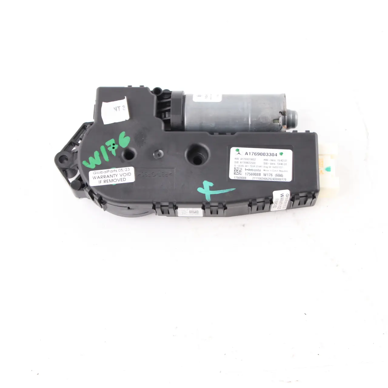 Techo solar Motor Mercedes W176 Techo corredizo Cristal Actuador Unidad