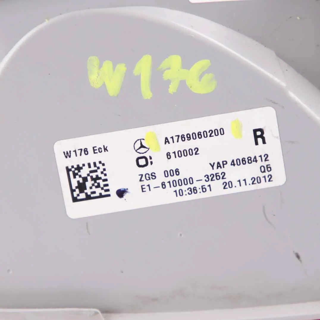 Lamp Mercedes W176 Right O/S Tail Light Side Panel to Rear with Part number A1769060200 Rear Lamp Mercedes W176 Right O/S Tail Light Side Panel - SKU A1769060200 - Part number A1769060200