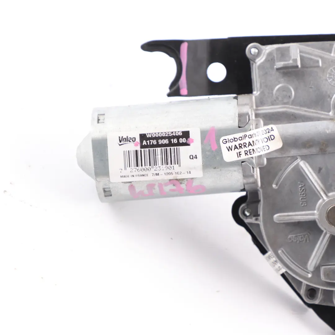 Wiper Motor Rear Window Tailgate Actuator to Mercedes W176 with Part number A1769061600 Mercedes W176 Wiper Motor Rear Window Tailgate Actuator - SKU A1769061600-1 - Part number A1769061600