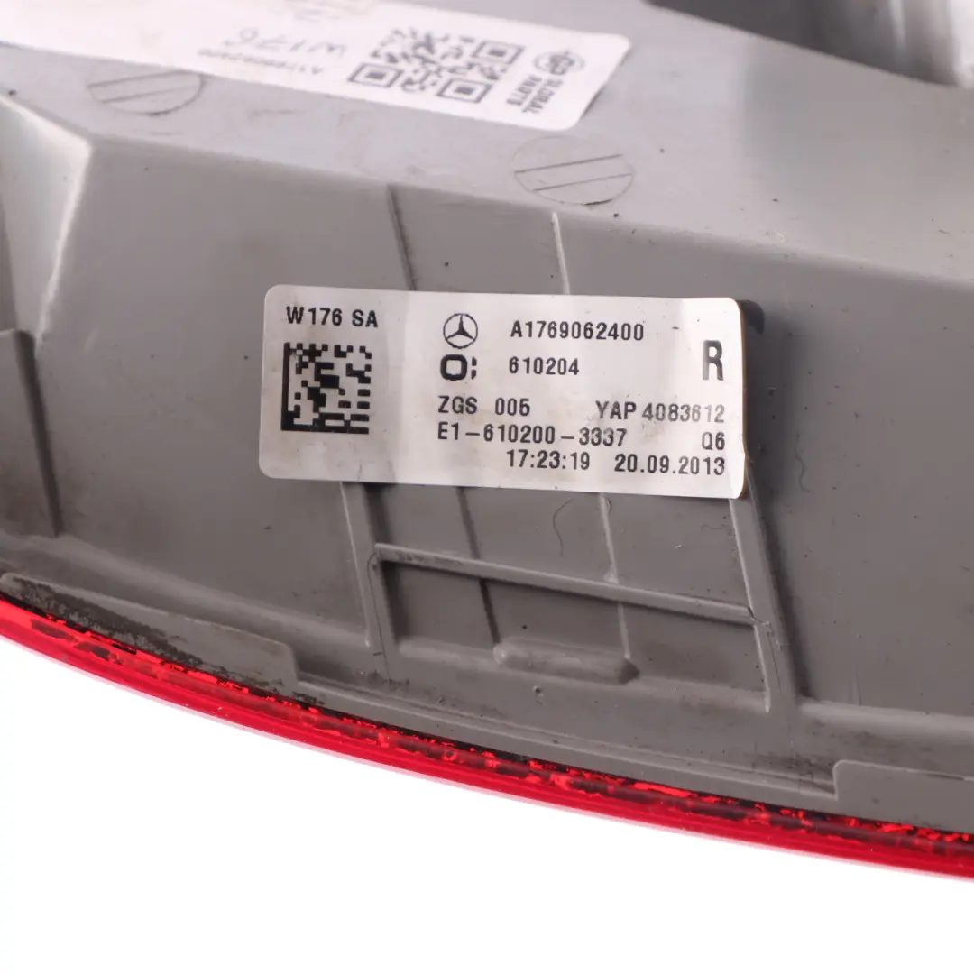 Lamp Light Right O/S Tail Light Side Panel to Mercedes W176 Rear with Part number A1769062400 Mercedes W176 Rear Lamp Light Right O/S Tail Light Side Panel - SKU A1769062400 - Part number A1769062400