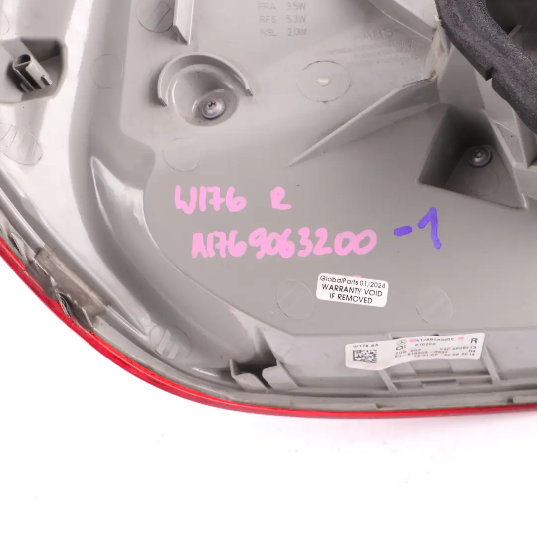 Mercedes W176 Rear Lamp Light Right O/S Tail Light Side Panel - SKU A1769063200-1 - Part number A1769063200