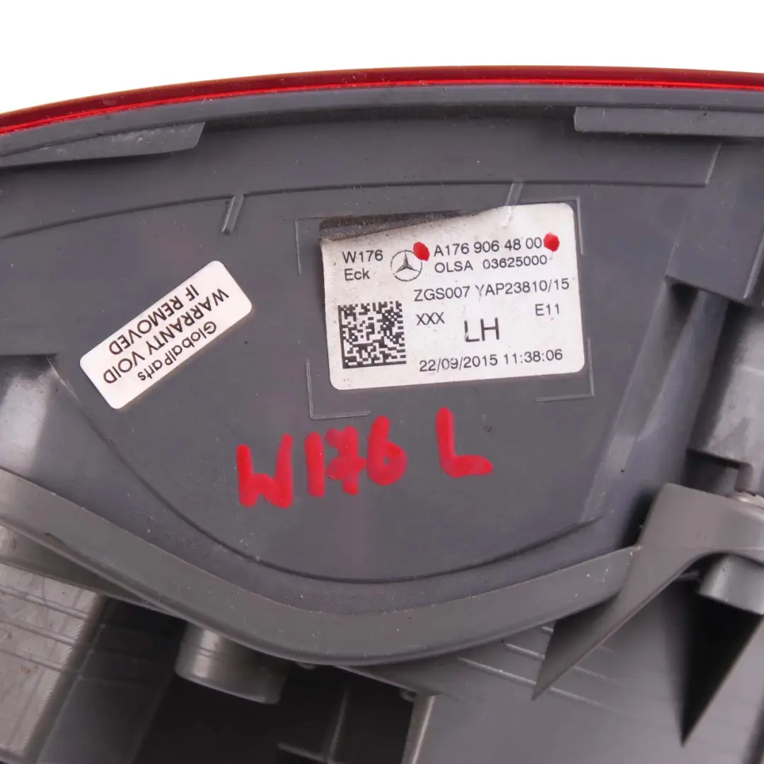 Mercedes W176 Luz Trasera Izquierda Panel Lateral - SKU A1769064800 - Número de pieza A1769064800