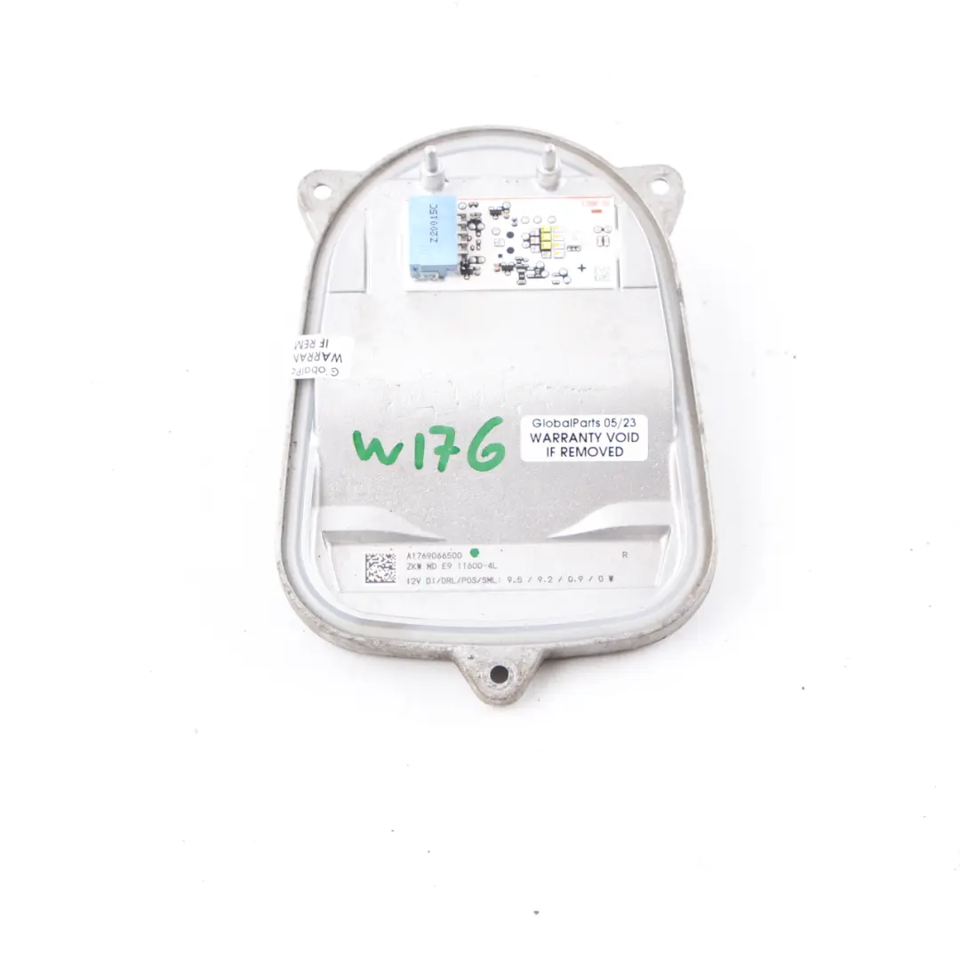 Balasto de Faro LED Módulo Control Delantero Izquierdo para Mercedes W176 con número de pieza A1769066500 Mercedes W176 Balasto de Faro LED Módulo Control Delantero Izquierdo - SKU A1769066500 - Número de pieza A1769066500