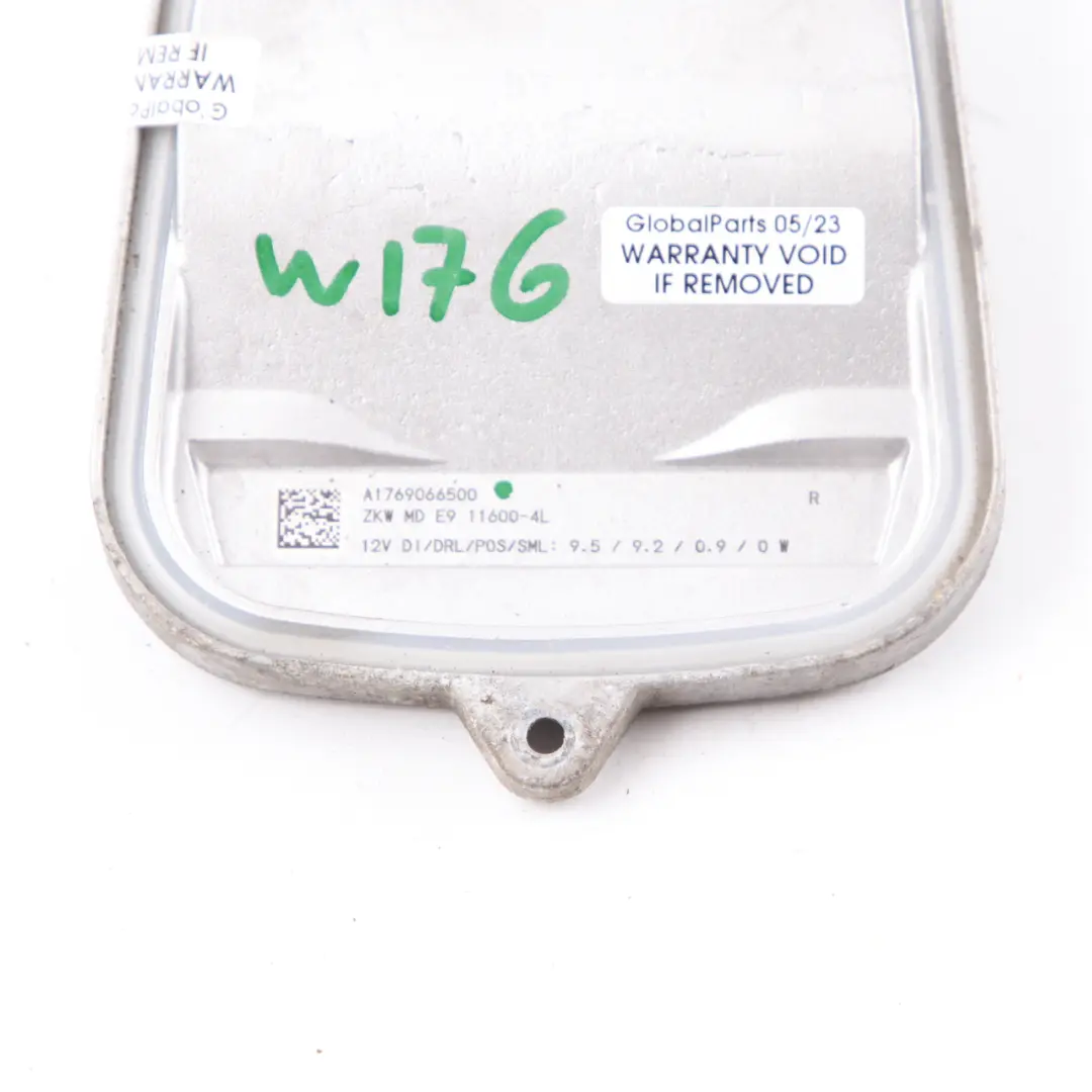 Headlight Ballast LED Control Module Front Left N/S to Mercedes W176 with Part number A1769066500 Mercedes W176 Headlight Ballast LED Control Module Front Left N/S - SKU A1769066500 - Part number A1769066500