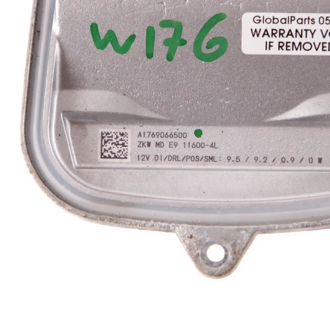 Mercedes W176 Modulo di controllo reattore LED anteriore sinistro - SKU A1769066500 - Numero di parte A1769066500