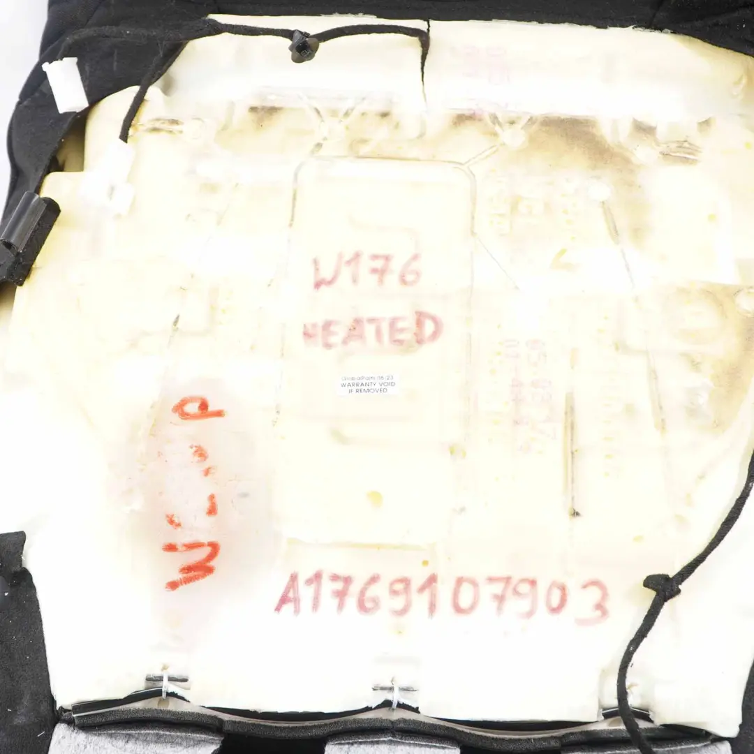 Vordersitzbezug Beheizter Stoff Kunstleder Mikrofaser Schwarz für Mercedes W176 mit Teilenummer A1769107903 Mercedes W176 Vordersitzbezug Beheizter Stoff Kunstleder Mikrofaser Schwarz - SKU A1769107903 - Teilenummer A1769107903