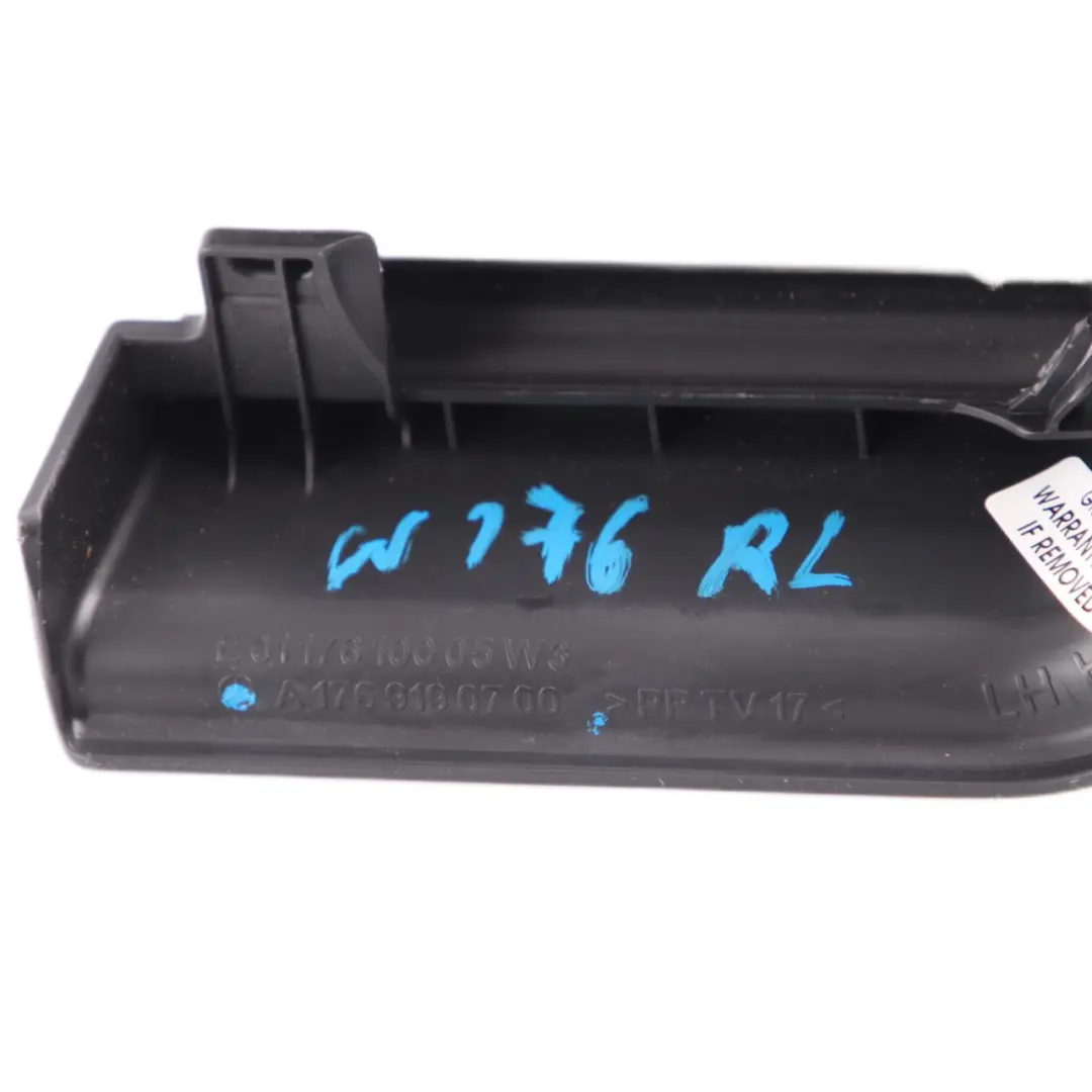 Front Left Rail Rear Part Trim Cover Left N/S to Mercedes W176 Seat with Part number A1769190700 Mercedes W176 Seat Front Left Rail Rear Part Trim Cover Left N/S - SKU A1769190700 - Part number A1769190700