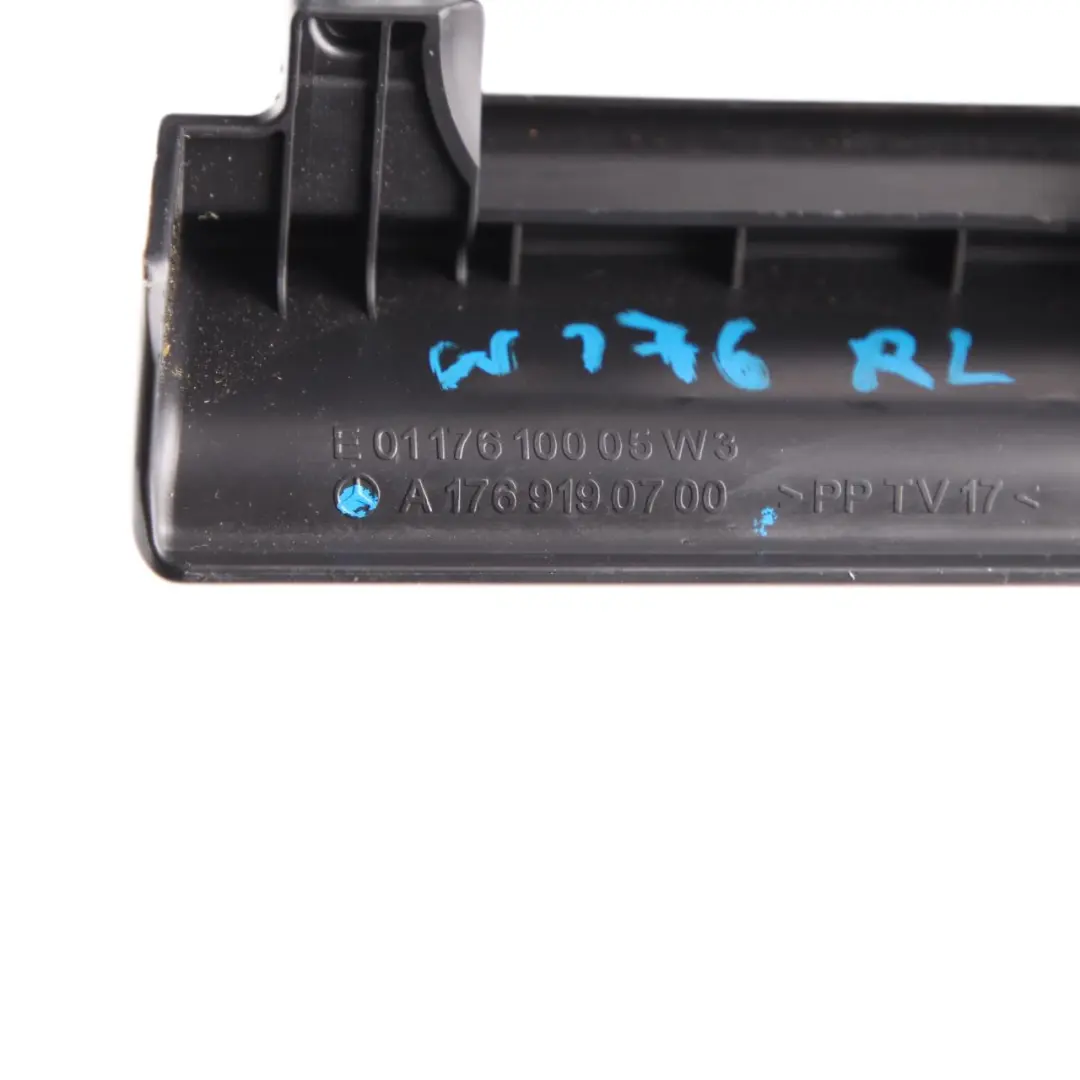 Front Left Rail Rear Part Trim Cover Left N/S to Mercedes W176 Seat with Part number A1769190700 Mercedes W176 Seat Front Left Rail Rear Part Trim Cover Left N/S - SKU A1769190700 - Part number A1769190700