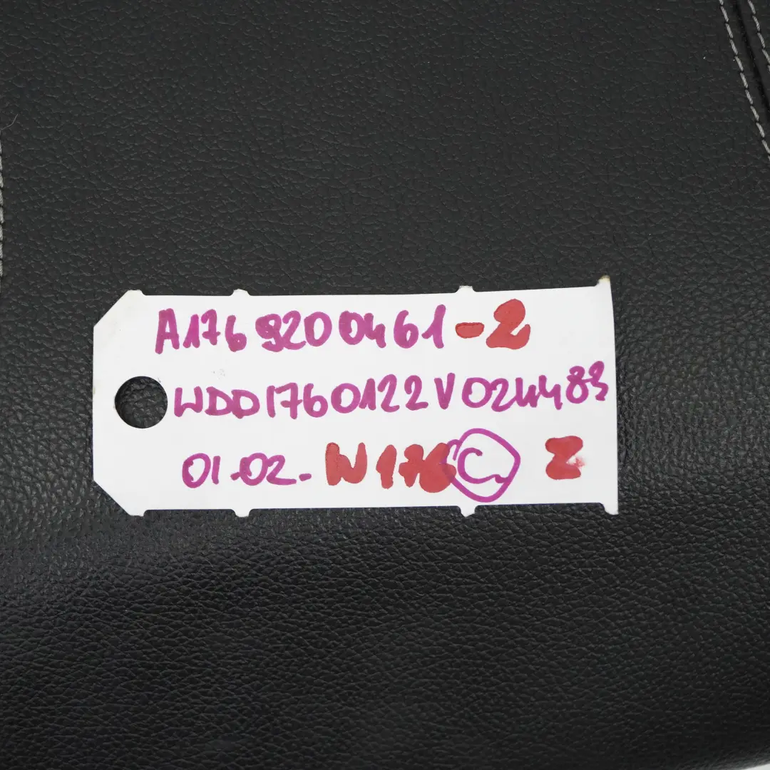 Mercedes W176 Asiento Trasero Banco Sofá Cubierta Tela Cuero Negro - SKU A1769200461-2 - Número de pieza A1769200461