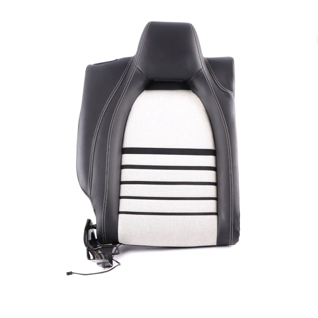 Backrest Mercedes W176 Rear Right O/S Covering Half Leather Fabric White to Seat with Part number A1769201260 Seat Backrest Mercedes W176 Rear Right O/S Covering Half Leather Fabric White - SKU A1769201260 - Part number A1769201260