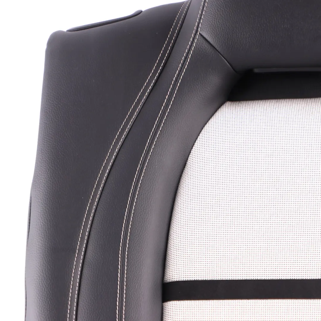 Backrest Mercedes W176 Rear Right O/S Covering Half Leather Fabric White to Seat with Part number A1769201260 Seat Backrest Mercedes W176 Rear Right O/S Covering Half Leather Fabric White - SKU A1769201260 - Part number A1769201260
