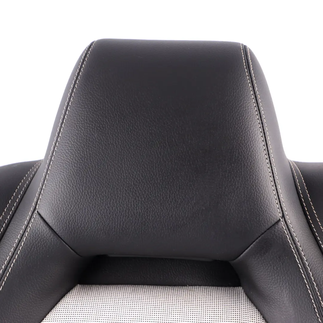 Backrest Mercedes W176 Rear Right O/S Covering Half Leather Fabric White to Seat with Part number A1769201260 Seat Backrest Mercedes W176 Rear Right O/S Covering Half Leather Fabric White - SKU A1769201260 - Part number A1769201260